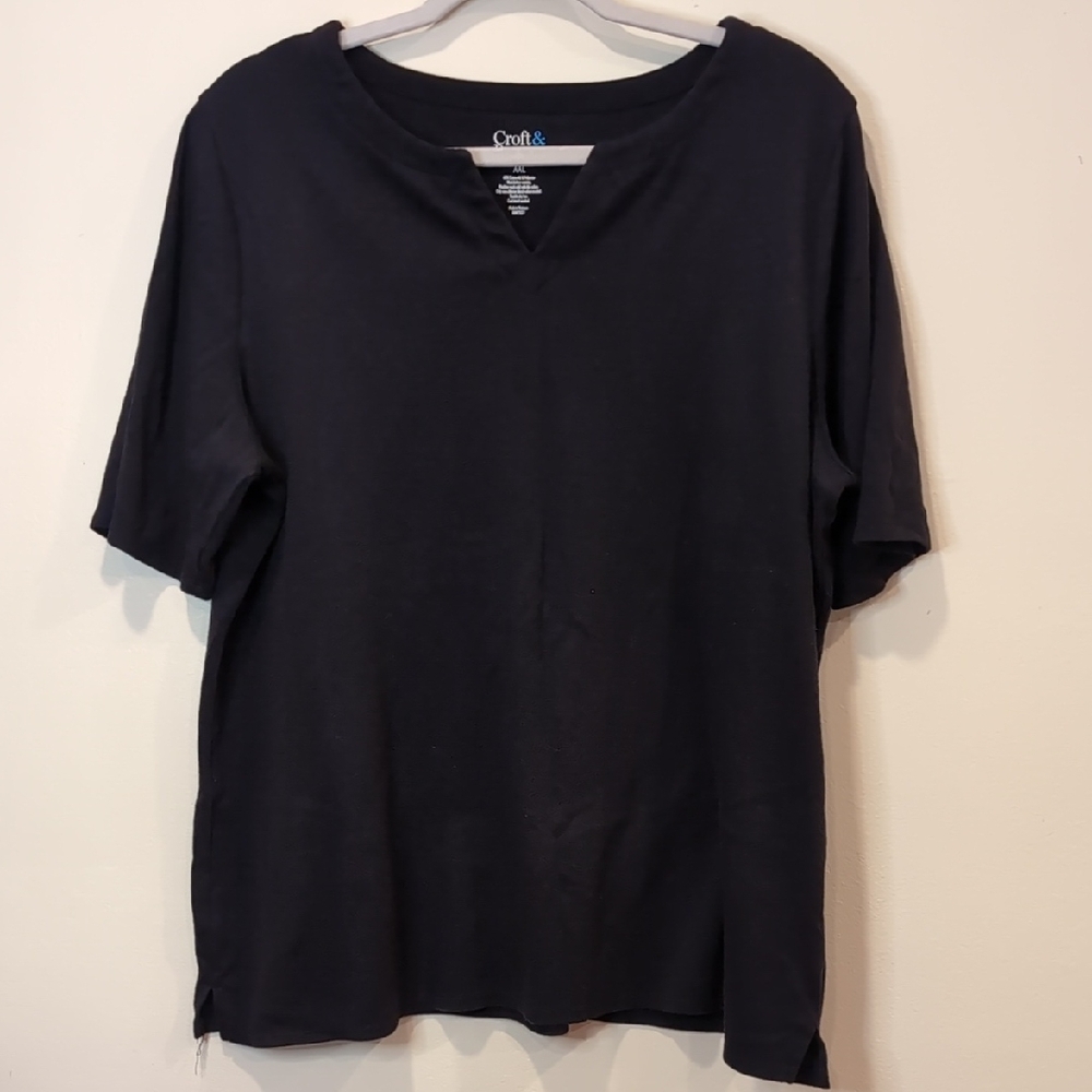 Croft & Barrow Black Short Sleeve Top